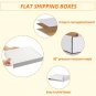 13x10x2 inches Shipping Boxes Set of 25, White Corrugated Cardboard