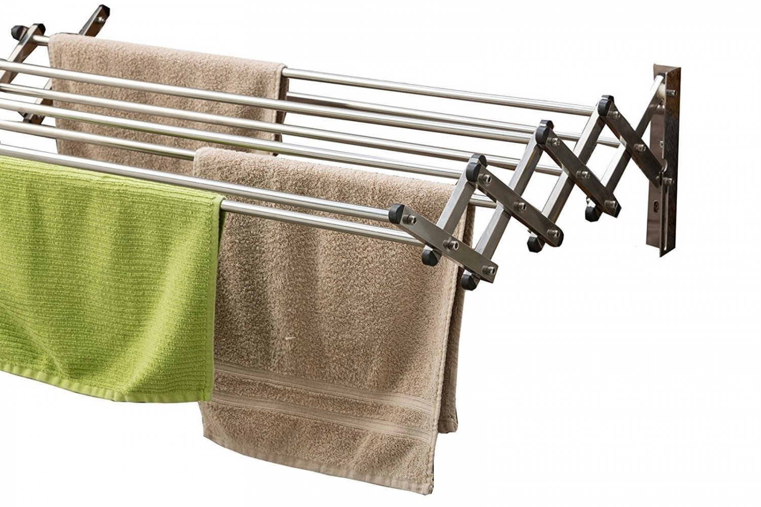 Racks Stainless Steel Wall Mounted Collapsible Laundry Clothes Drying Rack 60...