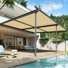 Rectangular Awning, Breathable, Square Sunshade Net, Balcony, Garage, Backyard, 78in x 78