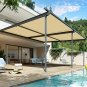 Rectangular Awning, Breathable, Square Sunshade Net, Balcony, Garage, Backyard, 78in x 78