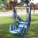 1pc Vibrant Striped Canvas Hammock Chair - Multi-Functional Indoor/Outdoor Swing with Side Pock 1pc Vibrant Striped Canvas Hammock Chair - Multi-Functional Indoor/Outdoor Swing with Side Pock
