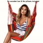 1pc Vibrant Striped Canvas Hammock Chair - Multi-Functional Indoor/Outdoor Swing with Side Pock