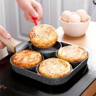 4-Hole Nonstick Egg Frying Pan - Granite Skillet, Wooden Handle, Easy to Clean, Durable & Scrat 4-Hole Nonstick Egg Frying Pan - Granite Skillet, Wooden Handle, Easy to Clean, Durable & Scrat