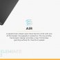 Air Mousepad - XL Hard and Ultra Thin Polycarbonate Flexible Surface Large  15x 17