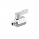 3/8" Stainless Steel Mini Ball Valve,Female NPT x Male NPT Thread, Shut-Off V...
