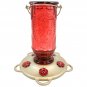 Red Vintage Hummingbird Feeder, Antique Glass Hummingbird Feeders ...