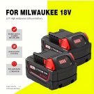 2pcs 18V 8.0Ah for Milwaukee M18 Battery Milwaukee Lithium Battery 48-11-1860 48-11-1850 48-11- 2pcs 18V 8.0Ah for Milwaukee M18 Battery Milwaukee Lithium Battery 48-11-1860 48-11-1850 48-11-