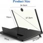 18" Screen Magnifier for Cell Phone 3D HD Mobile Phone Magnifiers Projector Screen for Movies V