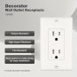 Decorator Tamper Resistant 15A Receptacle Outlet   15Amp 125 Volt-10 count