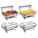 Chafing Dishes for Buffet 4 Pack, 9QT Full Size Rectangular Chafing Dish Buffet Set, Stainless Chafing Dishes for Buffet 4 Pack, 9QT Full Size Rectangular Chafing Dish Buffet Set, Stainless