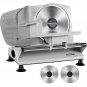 Meat Slicer Electric Deli Food Slicer with Two Removable Stainless Steel Blades