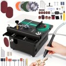 7-Speed Mini Table Saw, Multifunctional And Portable with Adjustable Settings - Suitable for Cu