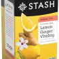 Stash Tea Lemon Ginger Vitality Herbal Tea - Naturally Caffeine Free, , 20 Count (Pack of 6) -