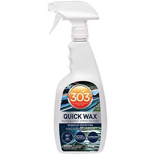 Quick Wax 32 Fl Oz Spray On Wax for Boat Slick Glossy Finish Protection