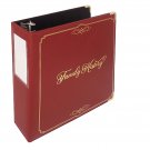 Performore Family History/Genealogy 3 inch Ring Binder, Burgundy, Stitched Pa...