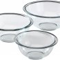 Pyrex Essentials (3-Piece) Glass Mixing Bowls Set For Prepping, Baking and Cooking, Preheated O