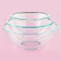 Pyrex Essentials (3-Piece) Glass Mixing Bowls Set For Prepping, Baking and Cooking, Preheated O