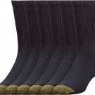 Gold Toe Men's 656s COTTON Crew Athletic Socks, Multipairs, Black (6-Pairs),