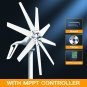 1000W Windmill 12V 24V Wind Turbine Generator with MPPT Controller 8 Blade Complete Power Suppl