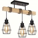 1pc Ceiling Light Fixture, 3-Light Semi Flush Mount Ceiling Lights with Metal Cage Lampshade, A