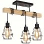 1pc Ceiling Light Fixture, 3-Light Semi Flush Mount Ceiling Lights with Metal Cage Lampshade, A