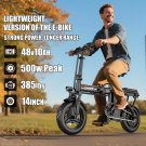 500W  Folding Electric Bike for Adults - 20MPH 35-Mile Range