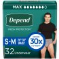 Depend Fresh Protection Adult Incontinence Underwear for Men, Disposable, Max...