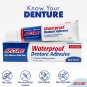 Secure Waterproof Denture Adhesive - Zinc Free - Extra Strong 12 Hour Hold - ...