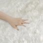 Ciicool White Fur Rug Fluffy Rug, 2x4 ft Small Faux Fur Rugs for Bedroom, Wahable  Faux Sheepskin