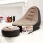 Adult Inflatable Recliner with Foot Stool - Foldable Portable Air Sofa,