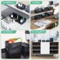 6pcs Durable  white Black or Gray Stackable Plastic Toys Storage Bins with Lids