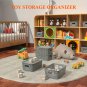 6pcs Durable  white Black or Gray Stackable Plastic Toys Storage Bins with Lids