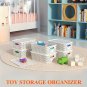 6pcs Durable  white Black or Gray Stackable Plastic Toys Storage Bins with Lids