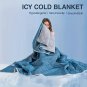 Blue -Cooling Blanket - Extra Wide & Long (78”x90" ) - Hypoallergenic,  From US