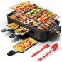 Raclette Electric Barbecue Grill, Fully Detachable, With Frying Pan  , Three Hand Trays