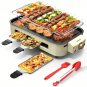 Raclette Electric Barbecue Grill, Fully Detachable, With Frying Pan , Three Hand Trays