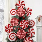 12pcs Large Red & White Mint Jolly Christmas Tree Ornaments - PVC Hanging Candy Decorations for 12pcs Large Red & White Mint Jolly Christmas Tree Ornaments - PVC Hanging Candy Decorations for