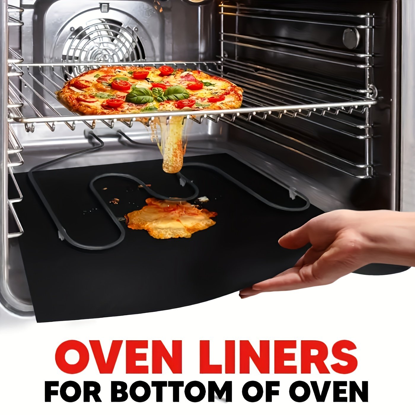 2pcs Heavy Duty Non-Stick Oven Liners for Bottom of Oven -  Oven  BBQ GRILL TOASTERS