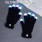 LED Light Up Glow Rave Gloves LED Colorful Flashing Finger Lighting Mittens for Entertainment C