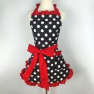Aprons for Women with Pockets Vintage Apron Black White Polka dots Aprons for Women with Pockets Vintage Apron Black White Polka dots