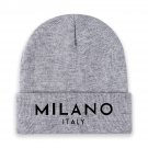 Milano Embroidered Beanie | Unisex Sports Leisure Stretch Foldable Knitted Hat,