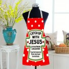 Ketchup 1pc Printed Apron, Sleeveless Kitchen Cover-Up, Ketchup 1pc Printed Apron, Sleeveless Kitchen Cover-Up,