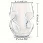 Stemless Wine Glasses - 16oz Clear Short Wine Glasses Set Of 4/8pack with Finger Indentations -
