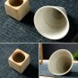 Ceramic Coffee Cup with Base 100mlCreative Triangular Cone Porcelain Cup Funnel Coffee Tea