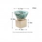 Ceramic Coffee Cup with Base 100mlCreative Triangular Cone Porcelain Cup Funnel Coffee Tea