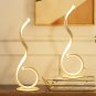Modern Spiral Bedside Lamp &acirc;�� 3-Way Dimmable with USB-C Charging Port