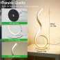 Modern Spiral Bedside Lamp &acirc;�� 3-Way Dimmable with USB-C Charging Port