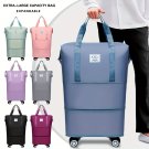 Foldable Wheeled Travel Bag with Shoulder Strap Portable Rolling Luggage for Air Travel Trips Foldable Wheeled Travel Bag with Shoulder Strap Portable Rolling Luggage for Air Travel Trips