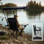 Portable Folding Chair with Canopy Sun Shade Cup Holder Outdoor Camping Chair