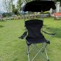 Portable Folding Chair with Canopy Sun Shade Cup Holder Outdoor Camping Chair